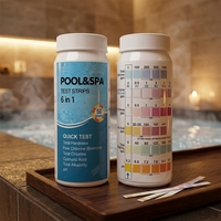 Tiras de prueba 7 en 1 para piscinas y spas, alta precisión, para medir pH, Cloro, Brucilina, Alcalinidad, Dureza y pH total, para jacuzzis, piscinas inflables y elevadas, OEM