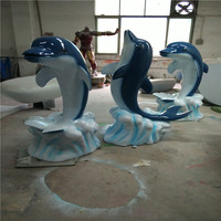 Statue d'animal en fibre de verre sur mesure grandeur nature, sculpture artificielle d'extérieur résistante aux UV et à l'eau