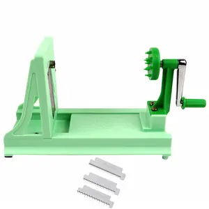 Bán buôn Rau xoắn ốc Slicer với 1 lưỡi thẳng lưỡi và 3 lưỡi răng cưa công cụ nhà bếp veget spiralizer