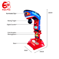 Machine d'arcade Dragon Punch : Simulateur de boxe électronique ultime avec construction en acier et distributeur de tickets de loterie