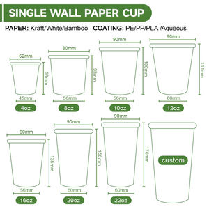 Bicchieri di Carta Biodegradabili Usa e Getta per Caffè, Ecologici e a Prova di Perdite, per Feste e Bevande Calde, Bianchi - Product Image 3