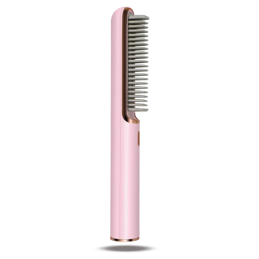 Wholesale temperature control cordless hair brush straightener ceramic simple hair stylist straightener