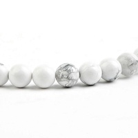 Perles rondes en howlite turquoise naturelle de 4 mm, 6 mm, 8 mm, 10 mm, pierres, brin de 15 pouces, pour collier de bijoux