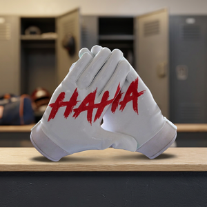 HAHA Customized Silicon Palm American Football Gloves Full Finger Lightweight Hand Grips <b>Hook</b> Loop Closure Unisex Sports Use - Product Image 3