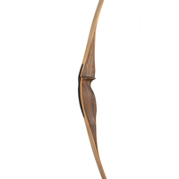 Nouvel Arc Hybride de Tir à l'Arc de 64 pouces avec Poignée en Bois d'Ébène et Branches en Bambou, Conception Affinée