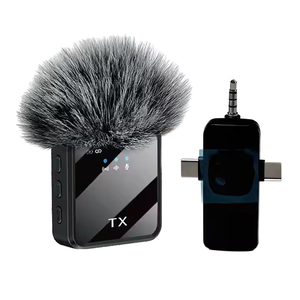 F15-1 Portable Mini Lapel Condenser Microphone 2.4G Wireless Lavalier Omnidirectional Noise Cancelling 200mAh for Iphone - Product Image 1