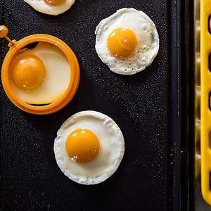 BPA Free Leicht zu reinigende Silikon-Pfannkuchen-Koch ringe Spiegelei-Form Silikon-Kocheierring-Form - Product Image 3