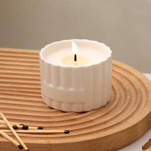 Vaso de cerámica personalizado para velas, cilíndrico, vacío, hecho a mano, para regalo DF2821 - Product Image 4