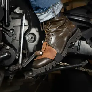 Couvre-botte en cuir PU Imperméable Moto Shift Pad Durable Chaussure Toe Guard Gear Shift Protector