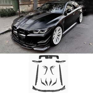 2021 + pour BMW M3 M4 G80 G82 Kit de carrosserie de Style CF-A haute qualité en Fiber de carbone sèche échappement avant lèvre latérale jupe arrière diffuseur <span class=keywords><strong>Auto</strong></span> - Product Image 1