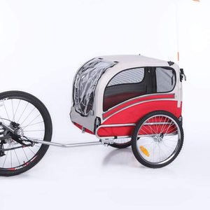 Grande poussette pour animaux de compagnie pour 1 grand ou plusieurs chiens moyens avec suspension de pneu remplie d'air - Product Image 1