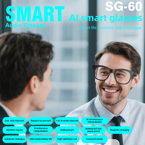 Lunettes Intelligentes SG60 AI : <span class=keywords><strong>Traduction</strong></span> en Temps Réel & Talkie-Walkie, Lunettes de Soleil Bluetooth pour Appels Mains Libres - Product Image 6