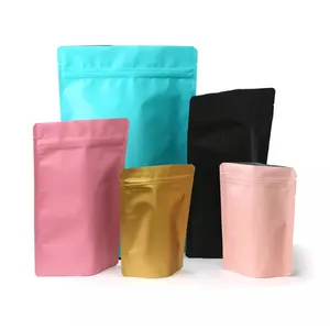 Eco Friendly Customized Color Coffee Bean Use Zip Lock Stand Up Pouch Coffee Packaging Bags With Printing Logo