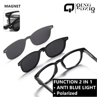 Lunettes de soleil de créateur pour homme avec clip magnétique TR90 de qualité supérieure, polarisées TAC, voyage, camping, 3 en 1, blocage de la lumière bleue pour presbytes