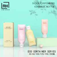 Gel nettoyant 30ml 60ml, flacon de lotion 7oz, flacon de lait nettoyant de luxe 100ml 200ml, flacon de gel douche 120ml, flacon en plastique de forme carrée