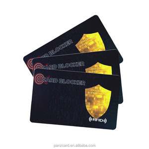 <span class=keywords><strong>Carte</strong></span> de blocage en PVC sécurisé <span class=keywords><strong>anti</strong></span>-<span class=keywords><strong>piratage</strong></span> personnalisable Protecteur de paiement débit/crédit/banque <span class=keywords><strong>Carte</strong></span> de blocage RFID 13.56Mhz avec point UV - Product Image 1