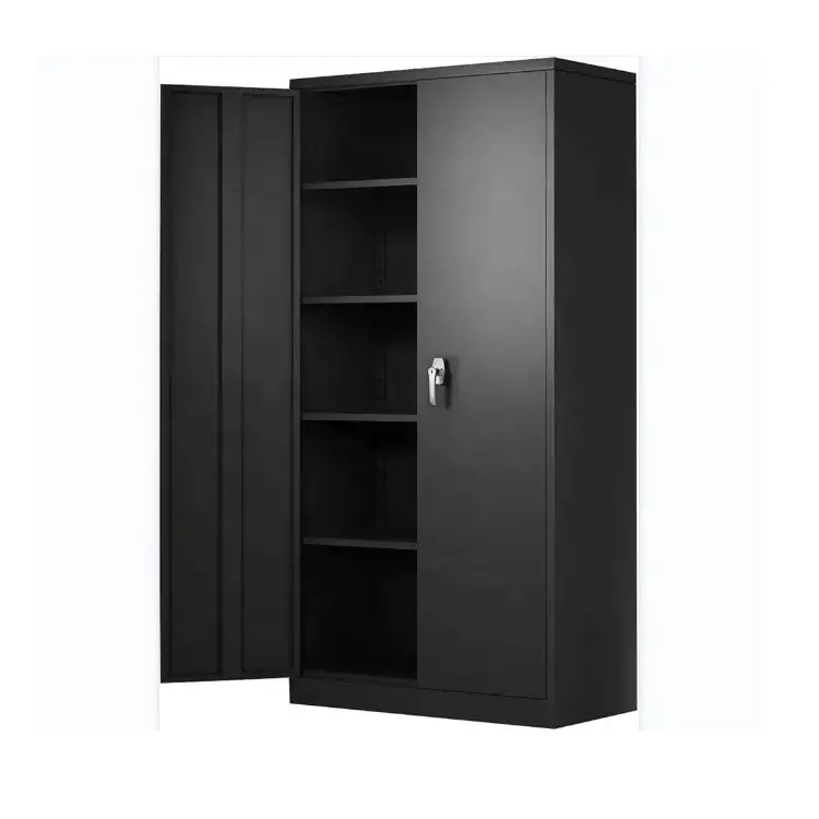 Сборка офисного стального шкафа шкафчик Двойные Двери Металлический железный шкаф для хранения файлов