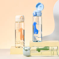 Bouteilles d'eau en plastique Tritan écologiques et mignonnes, plusieurs couleurs, avec paille, pour le sport et les voyages, à boire directement – Prix usine