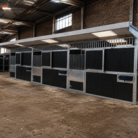 Fabricant d'écuries préfabriquées pour chevaux, abri extérieur pour chevaux et panneaux d'écurie pour fermes d'élevage