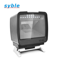 Lector de Códigos de Barras QR de Escritorio Syble XB-8809H para Hardware de Computadora, Escáner de Códigos de Barras Omnidireccional 2D con Cable