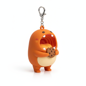 Portachiavi Personalizzato 3D Cartoon 'Il Cookie <span class=keywords><strong>Monster</strong></span> Mangia Biscotti a Grappolo' in PVC, Ciondolo per Zaino - Product Image 5