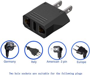 <span class=keywords><strong>Adaptateur</strong></span> de <span class=keywords><strong>prise</strong></span> de courant Europe vers États-Unis, lot de 2, convertisseur de voyage électrique de l'Europe vers l'Amérique, <span class=keywords><strong>le</strong></span> <span class=keywords><strong>Canada</strong></span>, <span class=keywords><strong>le</strong></span> Mexique - Product Image 5