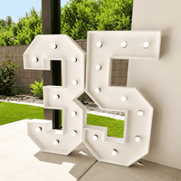 Lettres géantes lumineuses LED, lettres en alphabet 3D avec ampoules pour la décoration de mariage, d'anniversaire, d'événements et de fêtes