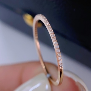 โปรโมชั่นลดราคา Xinfly แหวนเพชรแท้ทองคำ 18K AU750 เครื่องประดับคุณภาพสูง ใส่ได้ทุกวัน พร้อมส่ง - Product Image 1