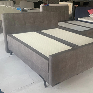 Lit à <span class=keywords><strong>sommier</strong></span> tapissier de luxe écologique en gros d'usine chinoise avec cadre en bois/métal réglable électriquement et rangement - Product Image 1