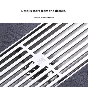 OEM 304 Stainless Steel Thickened Rectangular Insect-Proof Deodorizing Filter Floor Drain DN50 Bathroom with Brushed Surface - Product Image 5