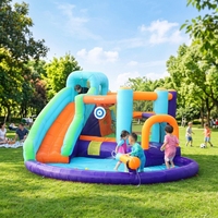 Toboggan Gonflable Commercial Double Piste Octopus en PVC Durable pour Extérieur avec Souffleur, Écologique, Garantie 3 Ans - Offre Spéciale