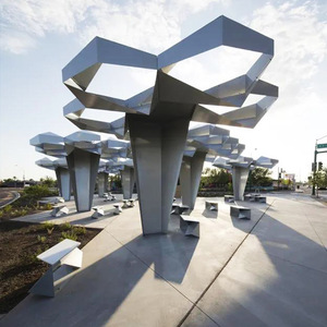 Grande Scultura Paesaggistica in Acciaio Inossidabile Resistente alle Intemperie, Lavorazione Speciale per Corridoi e <span class=keywords><strong>Gallerie</strong></span>, Artigianato in Metallo - Product Image 3