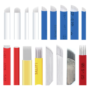 Aiguille de tatouage à sourcils pour Microblading, lames d'aiguilles pour maquillage permanent, en acier inoxydable, 1 pièce, de haute qualité - Product Image 2