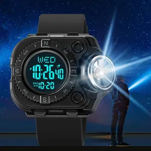 Skmei 2187 Men Fashion Multi-functional Pedometer Calories Mileage Dual Time With Small Light Sports Waterproof Digital Watch