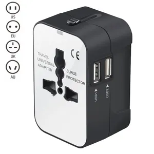 Explosive Models Portable Multi-function Dual USB Ports Global Universal Travel Wall Charger Power Socket