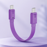 Câble USB-C FPC OEM 140 mm, charge rapide PD 240 W, USB 3.2 Gen3 40 Gbit/s, mode vidéo DP 4K60Hz, banque d'alimentation, station d'accueil
