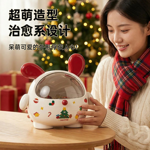 DunDun Dog Storage Box Santa Shape Candy Container Desktop Decor Covered Indoor Use - Product Image 3