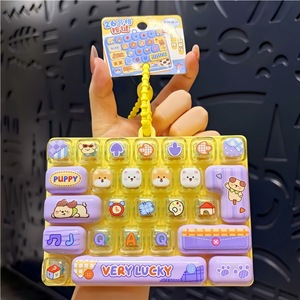 Nouveau porte-clés mini-clavier anti-stress, 26 touches souples, jouet sensoriel de dessin animé, pendentif, breloque de sac portable Kawaii, cadeau - Product Image 6