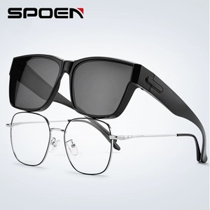 SPOEN Sunglasses <b>Rectangle</b> Polarized UV400 Driving Unisex Adult Full Rim One <b>Mirror</b> Two Use - Product Image 1