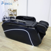 Lit de massage pour le lavage des cheveux Lit de shampooing de massage électrique de luxe pour salon de coiffure avec thérapie de tête