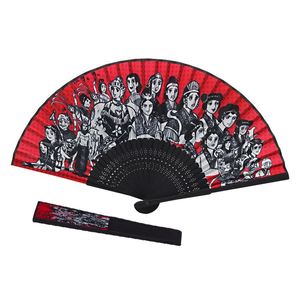 Éventail publicitaire personnalisé, promotion de la marque, éventail pliant à manche en bambou, dessin animé japonais, cadeau d'affaires classique pour mariage - Product Image 4