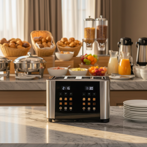 <span class=keywords><strong>Tostadora</strong></span> de Acero Inoxidable de 4 Rebanadas con Bandeja Recolectora de Migas Extraíble para una Fácil Limpieza, Apta para Rebanadas Gruesas y Bagels, Desayuno - Product Image 3