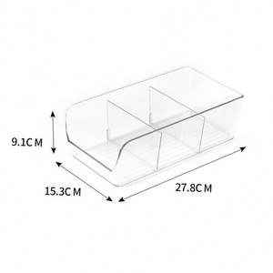Le garde-manger transparent sans BPA le plus vendu Stockage empilable des aliments en plastique avec poignée - Product Image 1