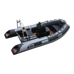 Bote RIB Semirrígido de Velocidad de 340 cm de Fibra de Vidrio e Hypalon <span class=keywords><strong>con</strong></span> Certificación CE, Incluye <span class=keywords><strong>Motor</strong></span> de Remo Inflable de PVC para Actividades Acuáticas - Product Image 3