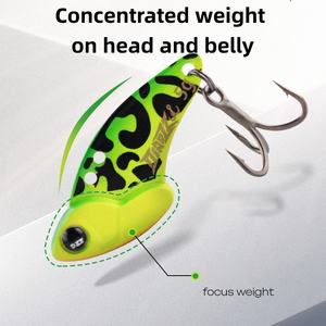 เหยื่อตกปลา SNEDA Creek Grasshopper VIB  แบบจิ๊<span class=keywords><strong>ก</strong></span>โลหะเคลือบตะ<span class=keywords><strong>ก</strong></span>ั่วทองแดง สำหรับตกปลาแมนดาริน ชับ และมาซีร์ - Product Image 3