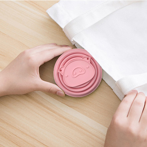 Nouvelle conception, tasse télescopique en silicone de 250 ml avec couvercle - Product Image 4