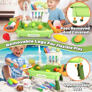 <span class=keywords><strong>Jouet</strong></span> <span class=keywords><strong>d</strong></span>'évier de <span class=keywords><strong>cuisine</strong></span> pour enfants avec système de cycle automatique de l'eau robinet amovible support suspendu éducatif <span class=keywords><strong>jouet</strong></span> de jeu de simulation cadeau - Product Image 4