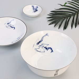 Nuovo stile cinese Set di stoviglie per la casa da 38 pezzi con decorazione Vintage In smalto <span class=keywords><strong>a</strong></span> piedi alti ciotole e piatti Set di scatole regalo - Product Image 3