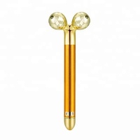 2023new Herramientas de cuidado personal Estiramiento facial 2 en 1 Masajeador facial Rodillo 3D Vibrador 24K Gold Energy Beauty Bar