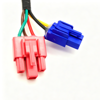 Kabel Harness Kustom dengan Konektor Plastik Merah & Biru, Terminal Pin Pre-crimped untuk Modul Kontrol Peralatan Rumah Tangga